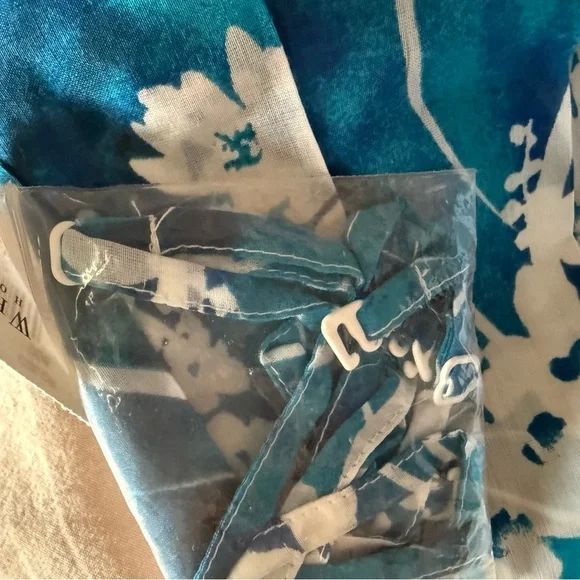 White House Black Market Blue and White Floral Bustier size 4 - Picture 7 of 9